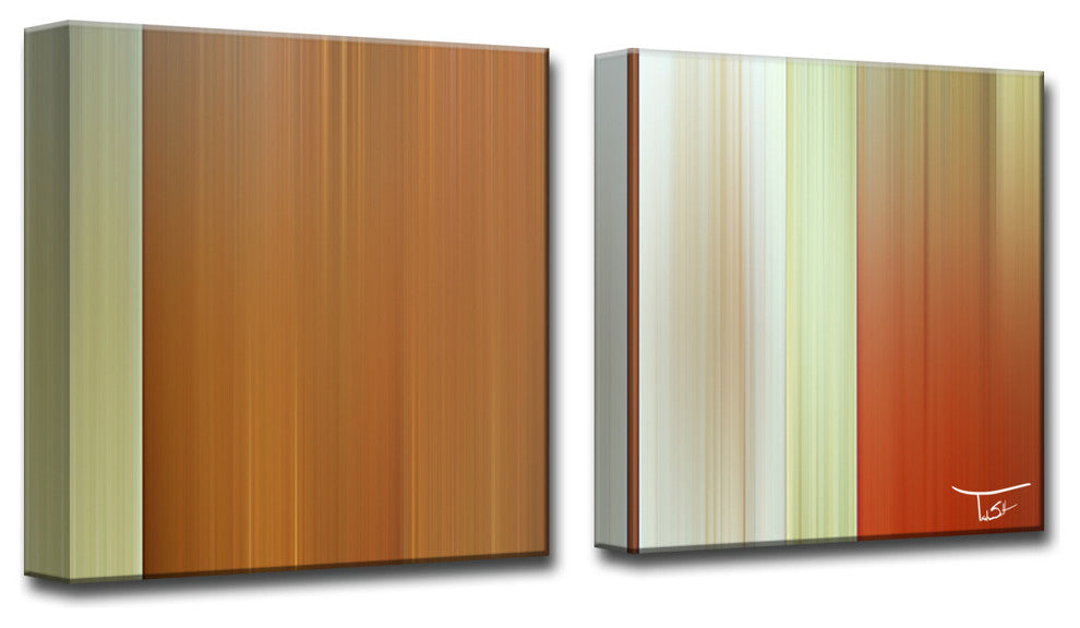 Ready2HangArt ''Blur Stripes LXIII'' by Tristan Scott, 12"x24", 2 Piece Set