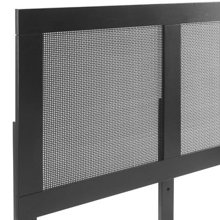 Sirocco Rattan and Wood Full Platform Bed, Black