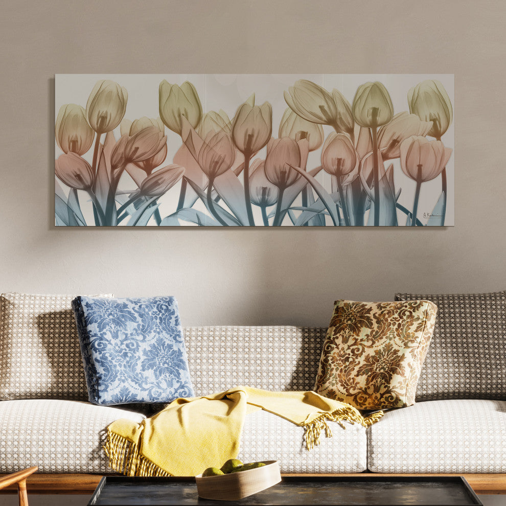 "Spring Blooms" Frameless Free Floating Panel Graphic Wall Art, 24"x63"