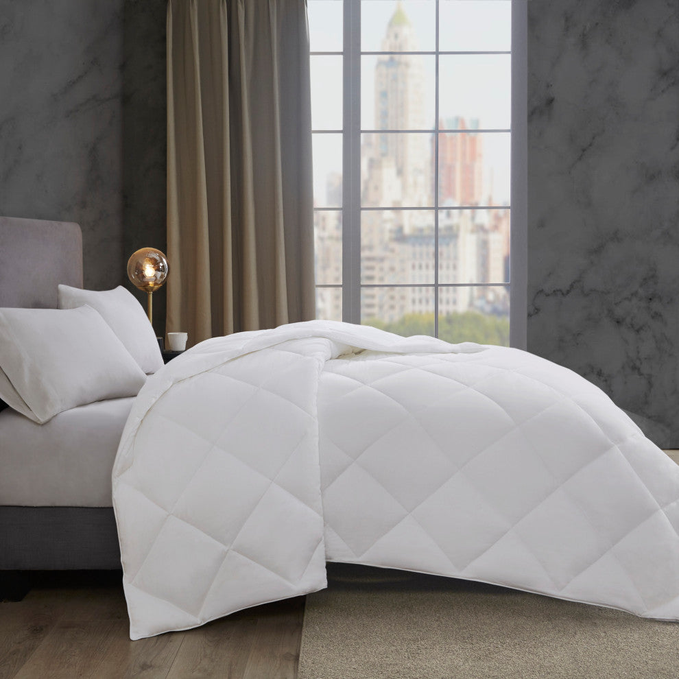 Sleep Philosophy Sateen Double Insertion Comforter, White, King