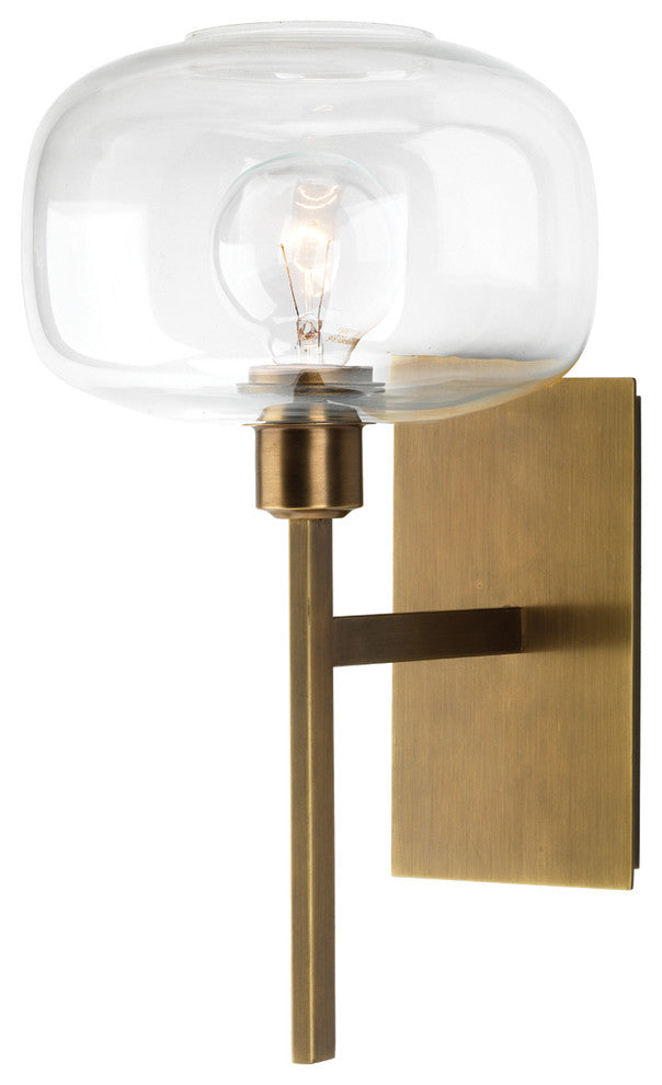 Scando Mod Sconce, Antique Brass