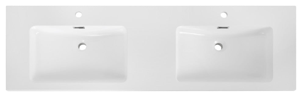 59" Solid Surface Resin Streamline K-1203-DBL-59 Vanity Top