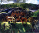 George Wesley Bellows Cattle and Pig Pen, 20"x25" Wall Decal