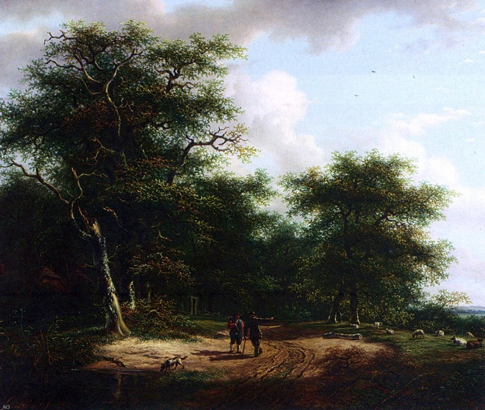 Andreas Schelfhout Two Figures In A Summer Landscape Wall Decal