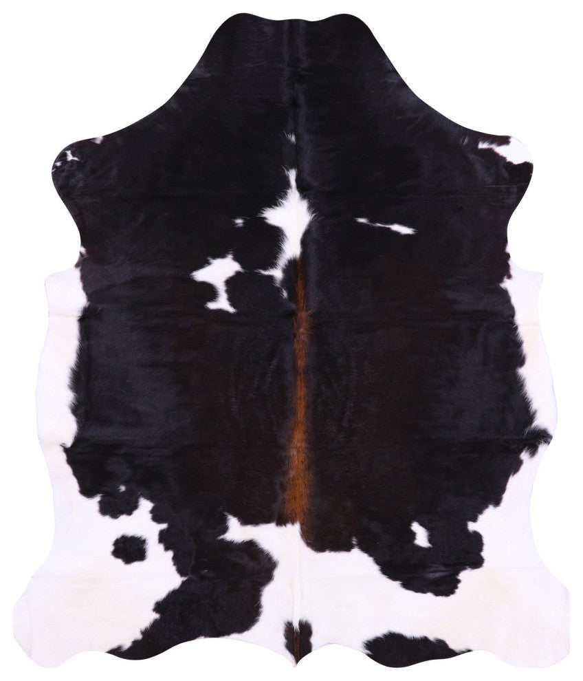 6' 11" X 6' 1" Organic Natural Hair-On Cowhide Area Rug C1628
