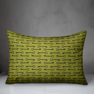 Green Keys Pattern Throw Pillow