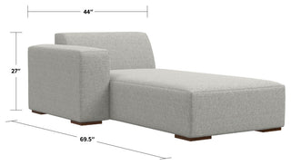 Rex Left Chaise Sofa Module in Tightly Woven Performance Fabric