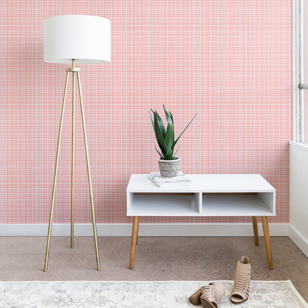 Deny Designs Lisa Argyropoulos Blushed Weave Wallpaper, Pink, 2'x4'
