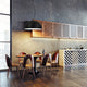 Rafaelino, 1 Light Pendant, Structured Black/Matte White Interior Metal Shade