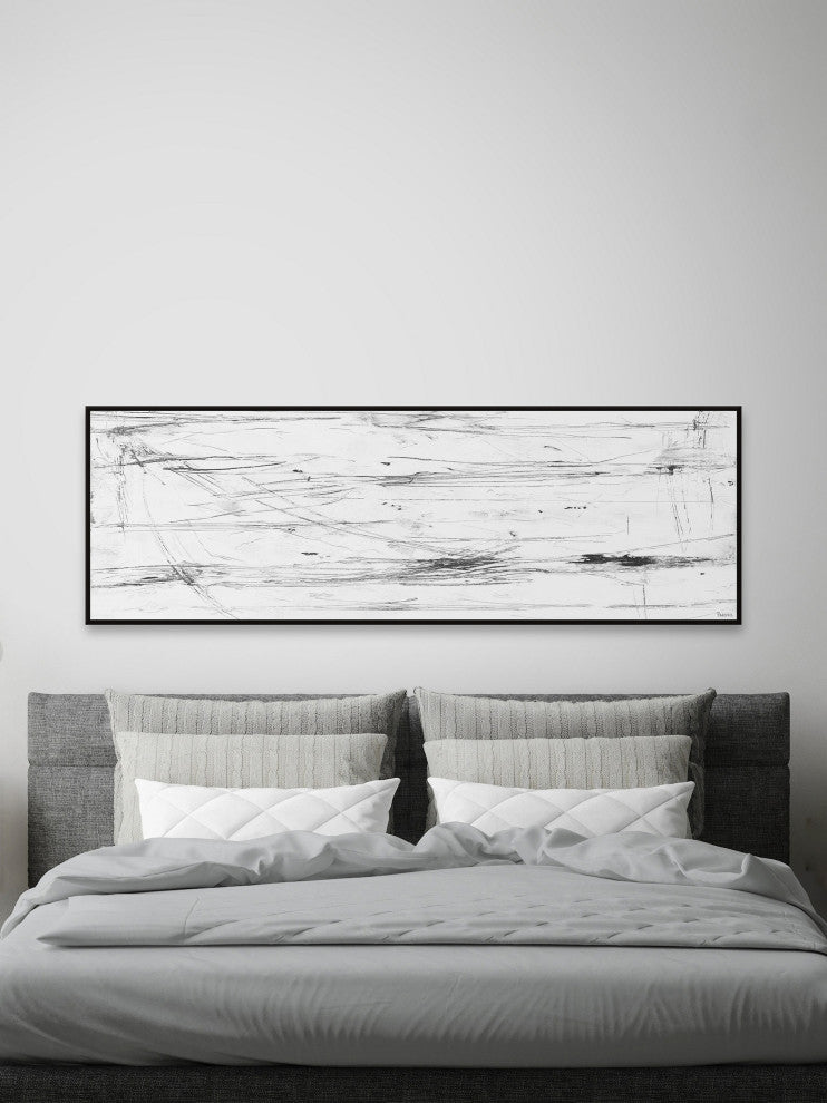 "Pointless Thoughts" Floater Framed Painting Print on Canvas, 45x15