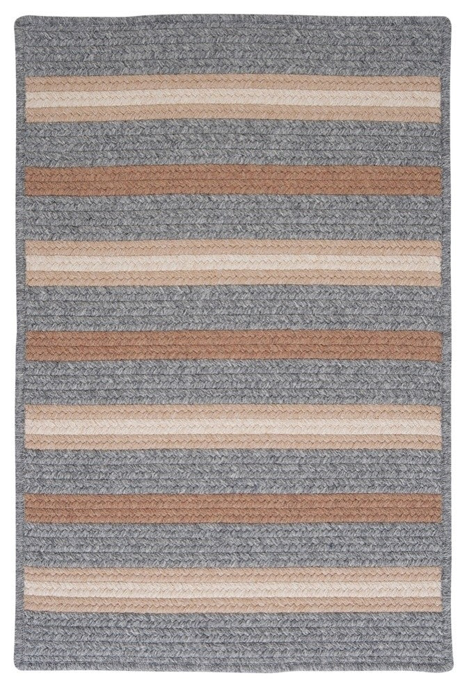 Colonial Mills Salisbury LY19 Gray Contemporary Area Rug, Rectangular 4'x6'
