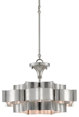 Grand Lotus Silver Small Chandelier