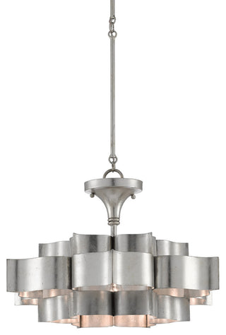 Grand Lotus Silver Small Chandelier