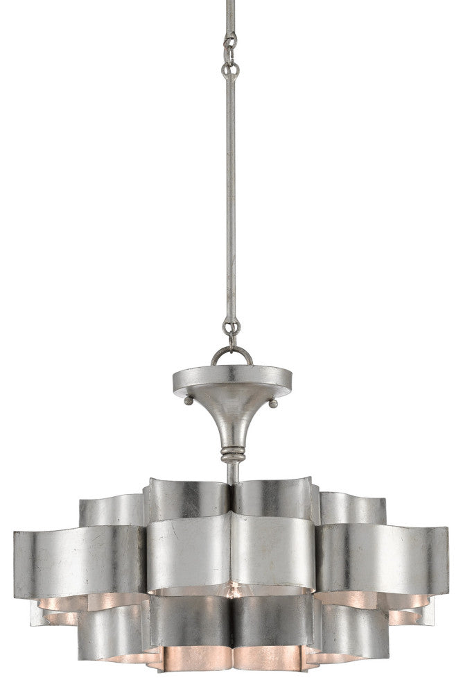 Grand Lotus Silver Small Chandelier