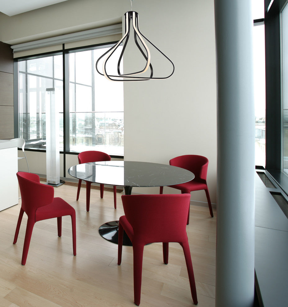 Black Finish 3-Light Pendant