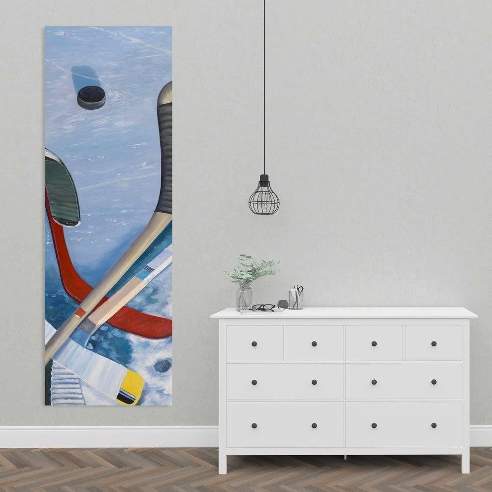 Hockey Sticks Painting Print on Wrapped Canvas