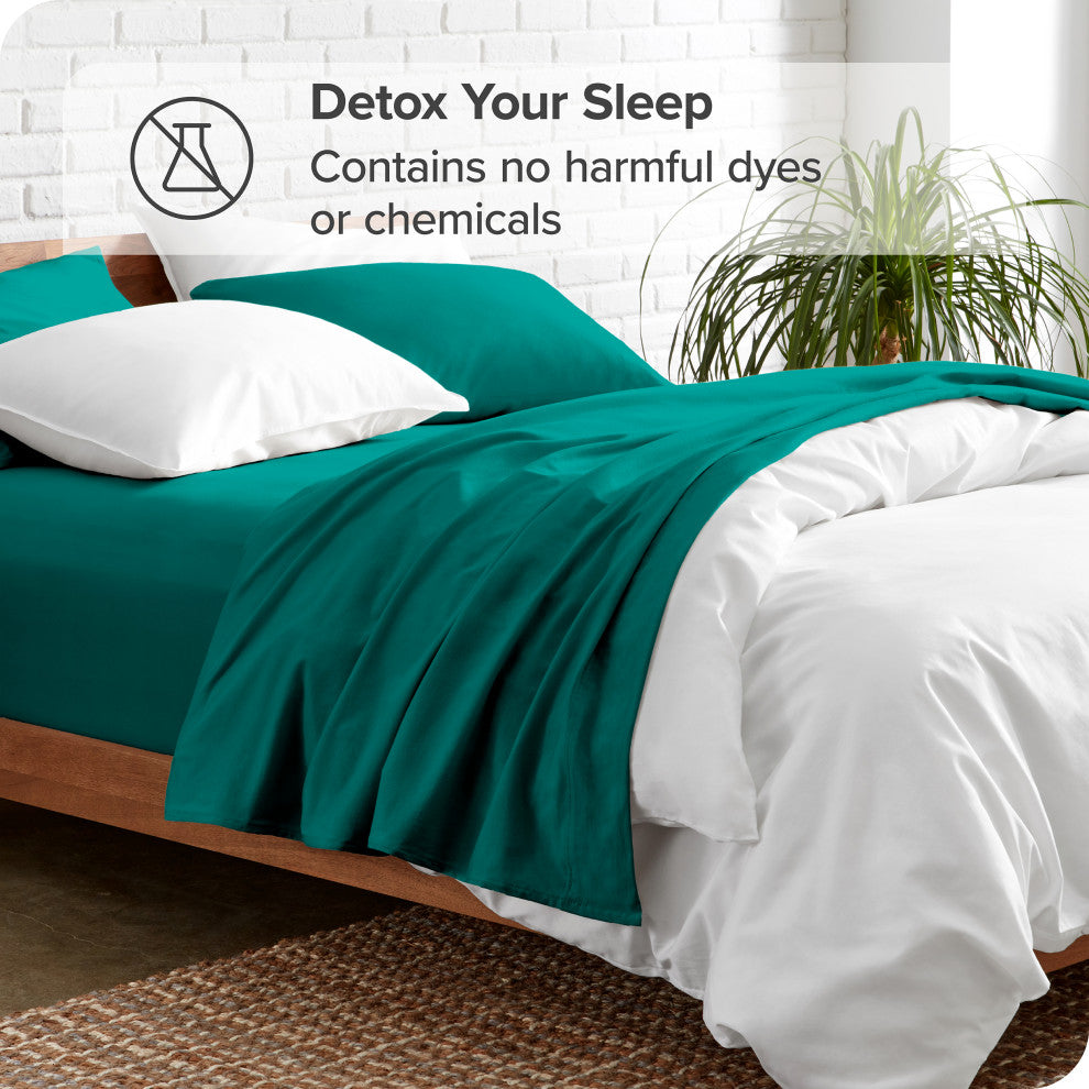 Bare Home 6-Piece Microfiber Sheet Set, Emerald, Full