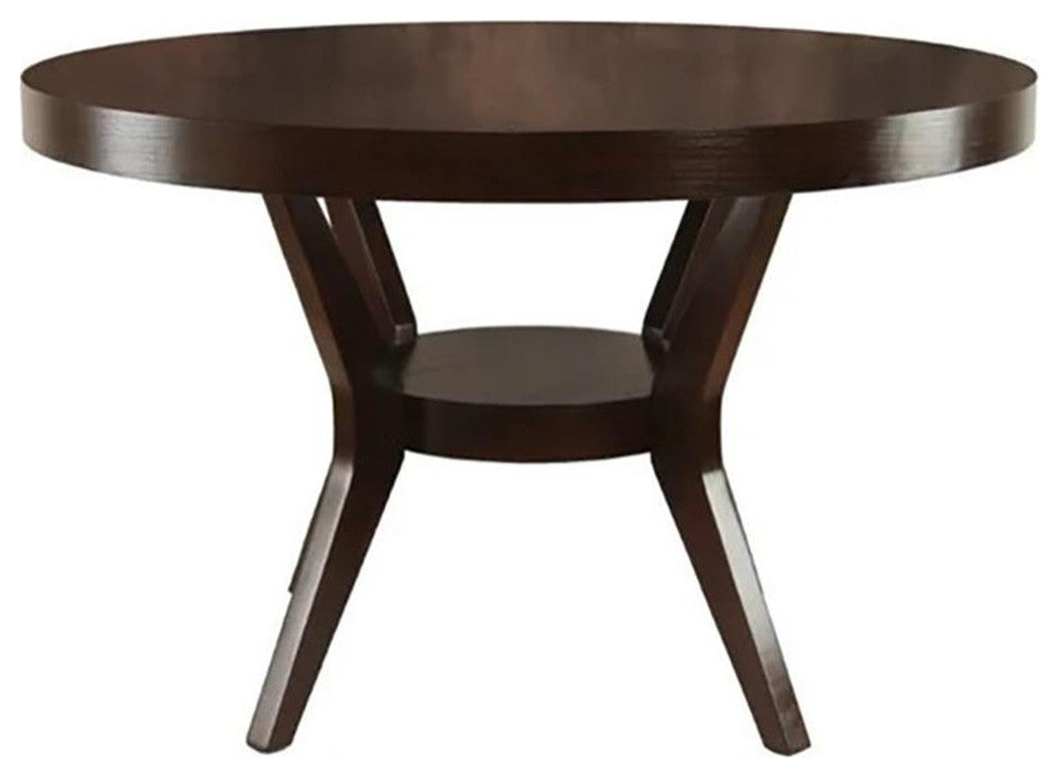 Furniture of America Urbani Contemporary Wood 1-Shelf Dining Table in Espresso