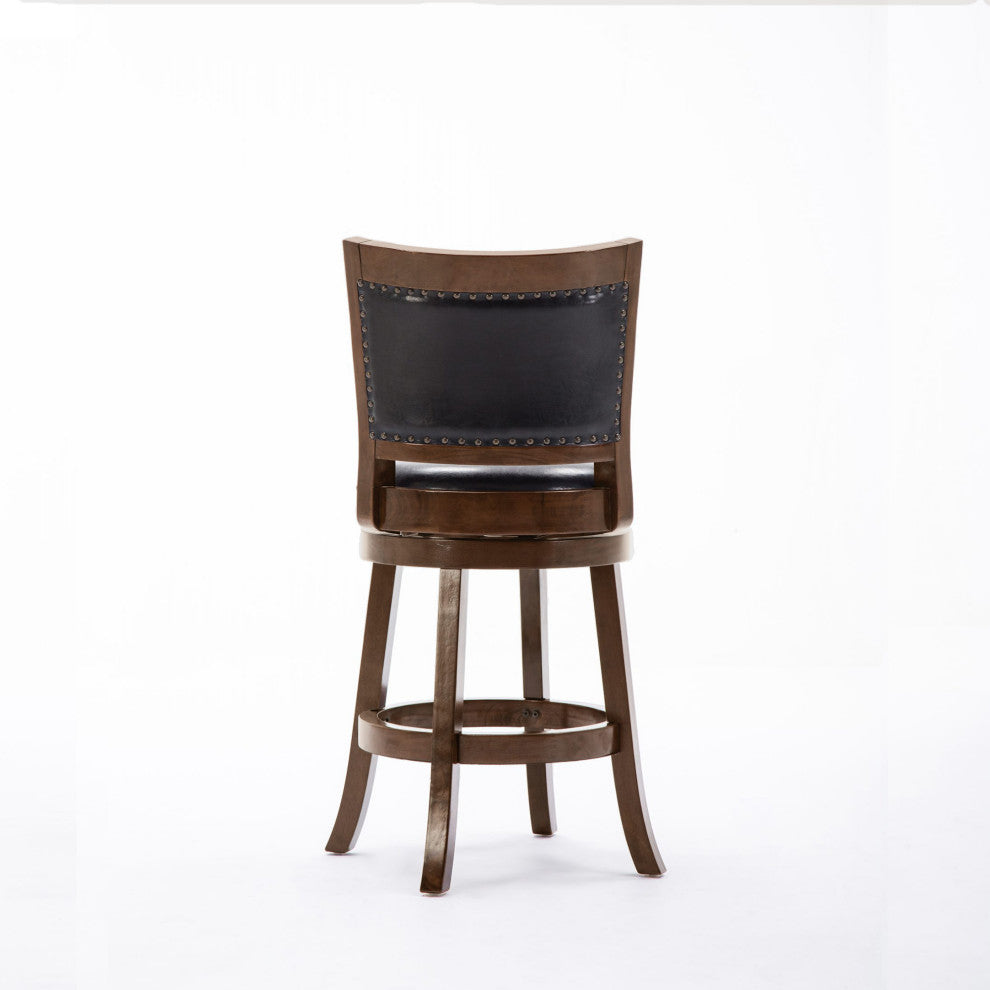 Bristol 24" Counter Height Swivel Stool, Cappuccino