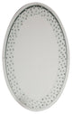 Benzara BM185404 Accent Wall Mirror with Round Crystal Inserts
