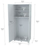 HomeRoots White Finish Wood Wardrobe with Two Doors