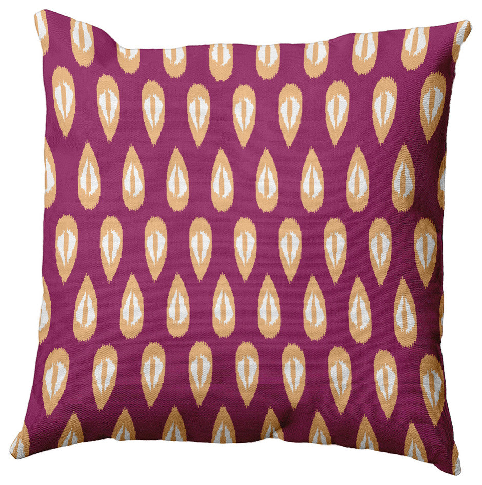 26" x 26" Ikat Tears Decorative Throw Pillow, Dusty Rose