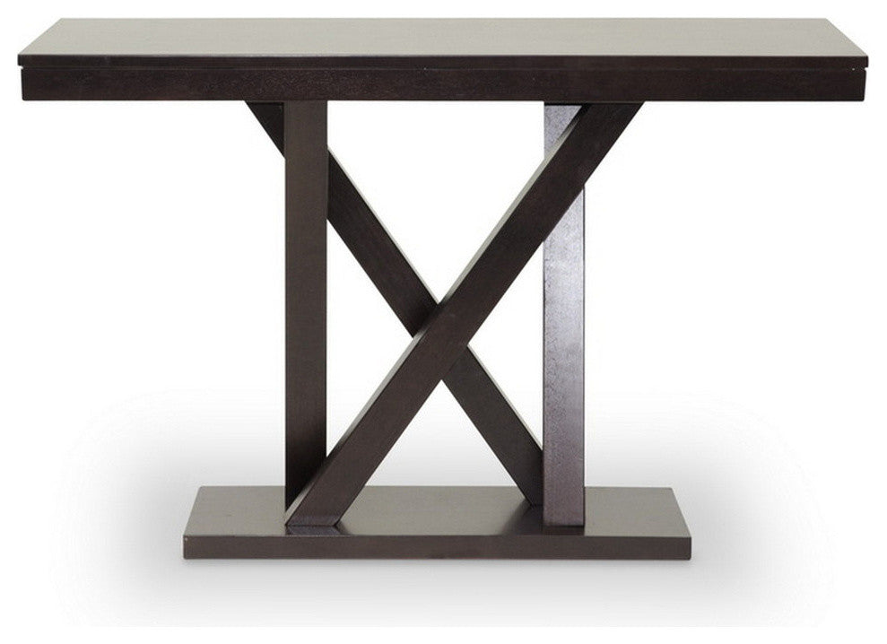 Urban Designs 30" Everdon Dark Brown Modern Sofa Table
