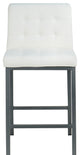 2-set Foam Modern Design Dining Chair, Metal Legs, White Pu