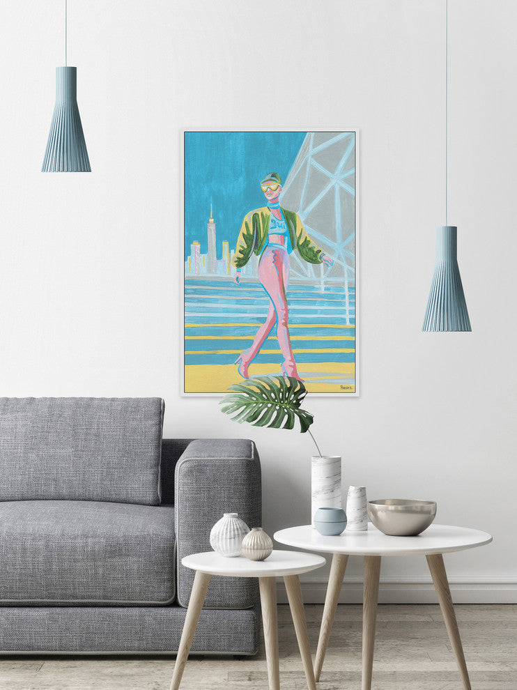 "Pop of Colors" Floater Framed Painting Print on Canvas, 40"x60"