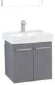 Vita Collection Gray Bathroom Vanity With Sink, Mirror, Countertop, 24