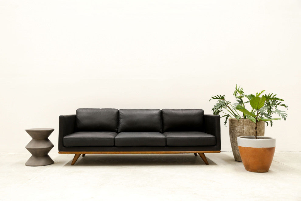 Concrete Hourglass Side Table, Gray