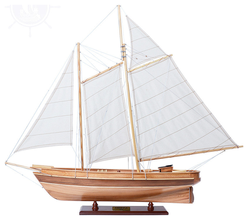America Wooden model sailing boat