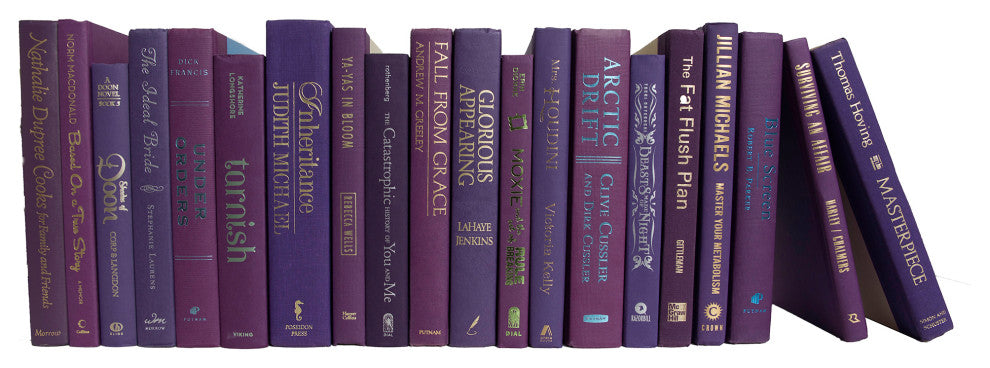 Decorative Books - Orchid - Purple Books By The Foot