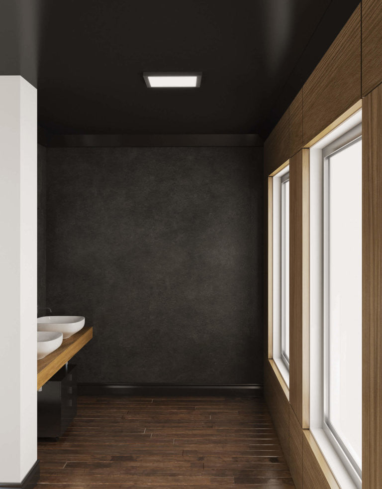10" Square Indoor/Outdoor LED Flush Mount, Satin Nickel