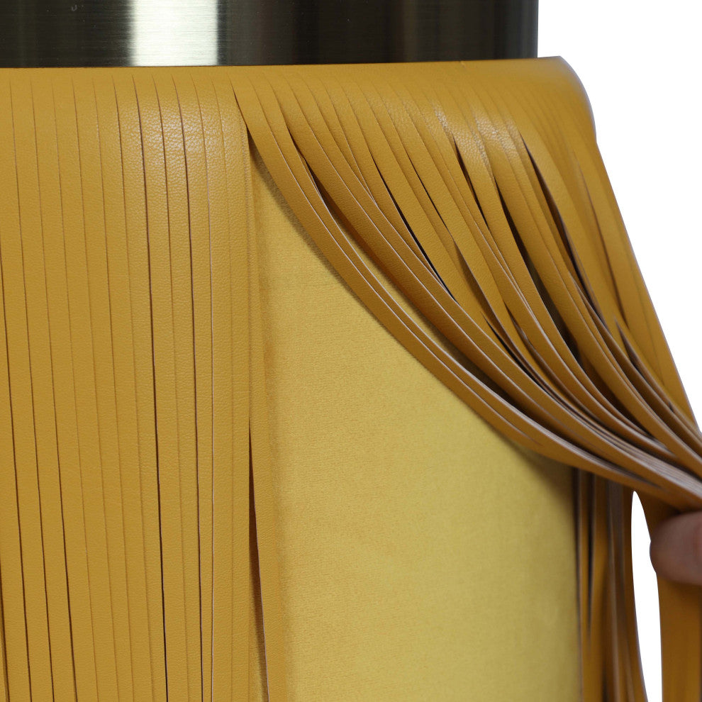 TOV Furniture Ajani Upholstered Ottoman in Lemon