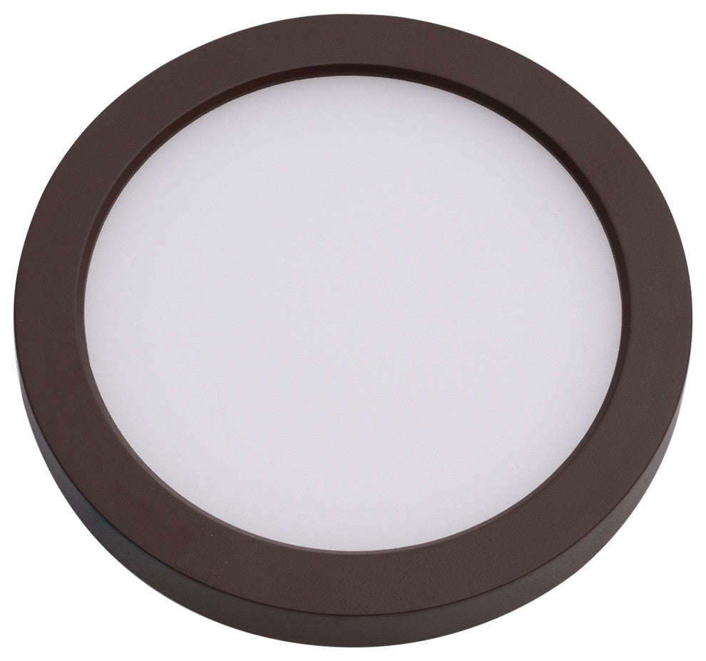 Round LED Energy Star Flush Mount, Bronze