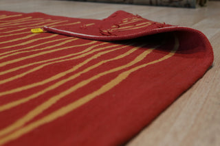 Red Contemporary Modern Modern Flat Weave Area Rug