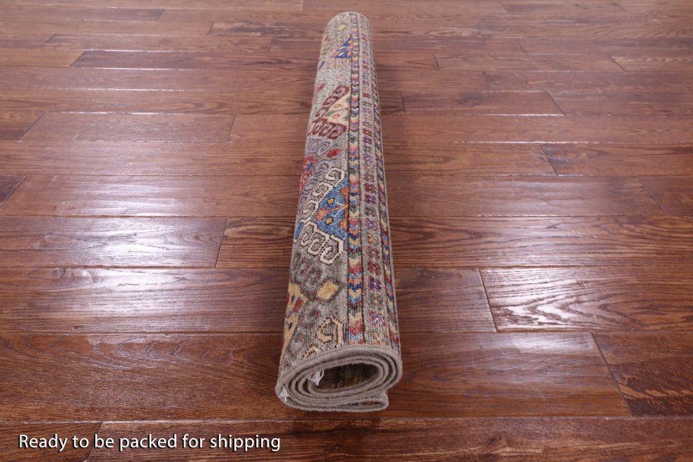 3' 7" X 5' 3" Khorjin Super Kazak Hand Knotted Wool Rug Q10130