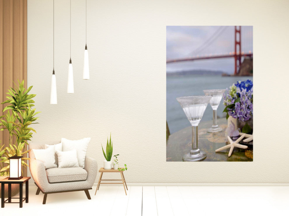 Beach Date For Two Golden Gate Bridge 4 Giclee Wrap Canvas Wall Art