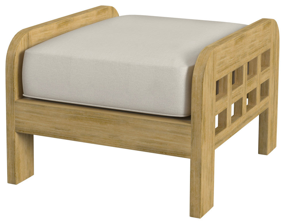 Monhegan Teak Outdoor Ottoman
