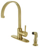 LS8713DLSP Concord Single-Handle Kitchen Faucet With Side Sprayer, Brushed Brass