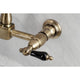 Kingston Brass KS1243PKL Duchess Wall Mount Bridge Kitchen Faucet, Antique Brass