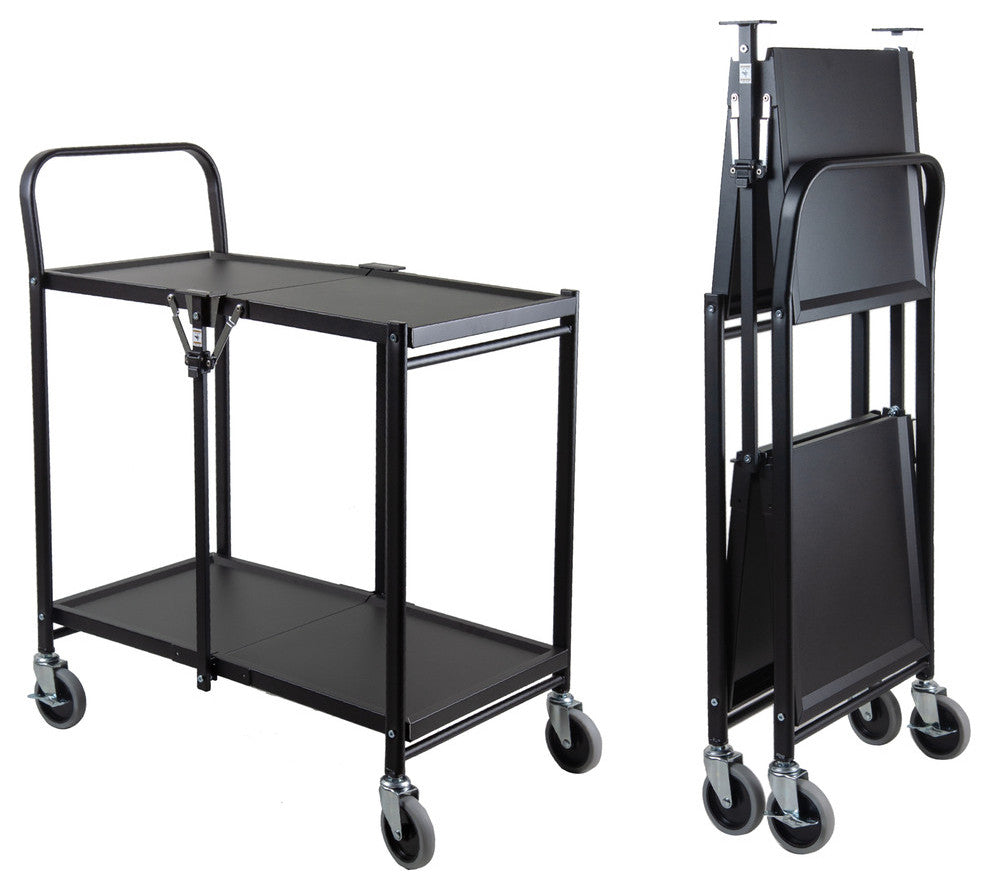 2 Tire Commercial Grade Rolling Folding Utility Cart-Solid