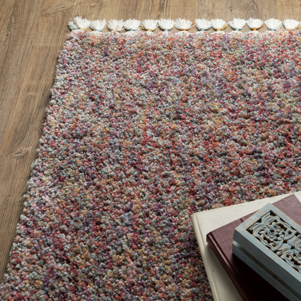 Aurora Abstract Multi-colored Indoor Area Rug, Multi-colored, 7'10" x 10'10"
