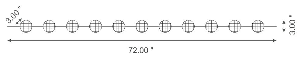 2pk 6'L Black and White Plaid Fabric Garland