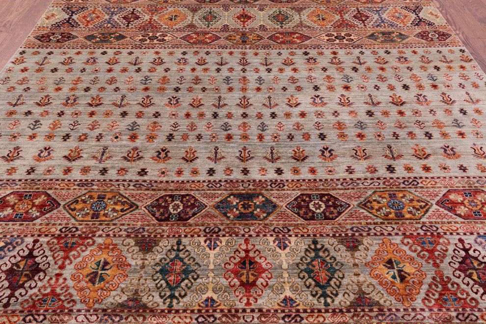 8' 4" X 10' 1" Persian Gabbeh Tribal Handmade Rug Q5865
