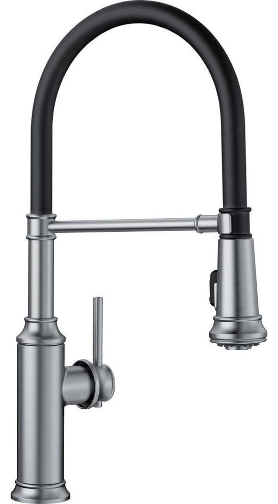 Blanco Empressa Semi-Pro 1-Handle Pull-Down Kitchen Faucet, Stainless Steel