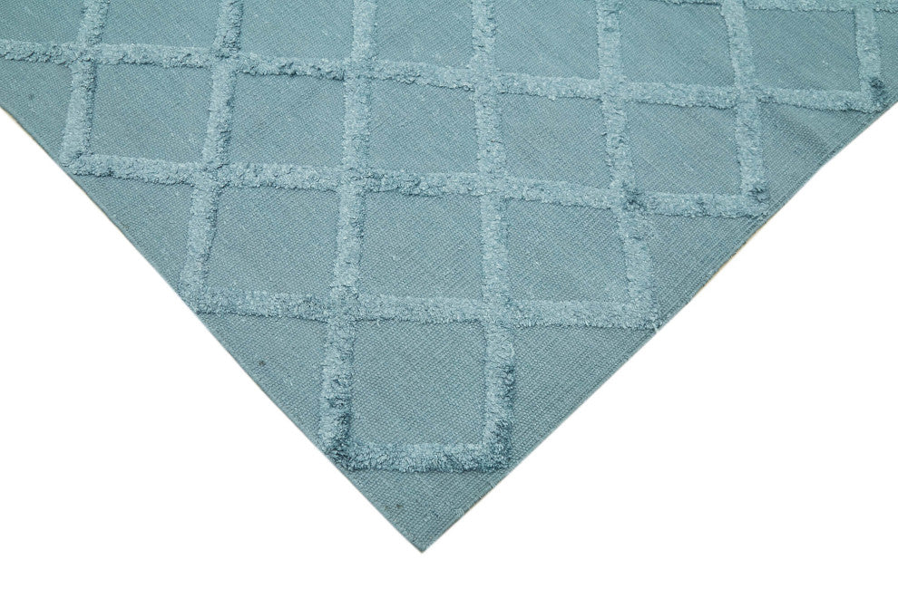 Rug N Carpet - Handwoven Modern Design 8' 0'' x 10' 0'' Wool Unique Kilim Rug