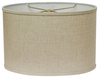 18" Dark Wheat Throwback Oval Linen Lampshade