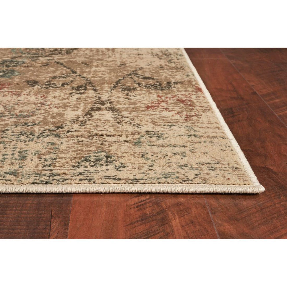 KAS Heritage 9351 Champagne Damask Area Rug, 2'2"x7'11" Runner